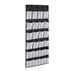 thumbnail image 1 of Organizador De Zapatos Para Colgar Sobre La Puerta, 24 Bolsillos Grandes De Malla, Negro, Blanco, 1 of 5