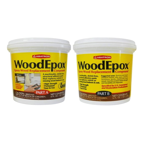 Kit de relleno para madera Abatron WooDePox, 2 partes, epoxi, 2 litros