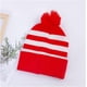 thumbnail image 3 of Gorro de punto rojo y blanco para Halloween para adultos, gorro Waldo con pompón navideño a rayas, 3 of 6