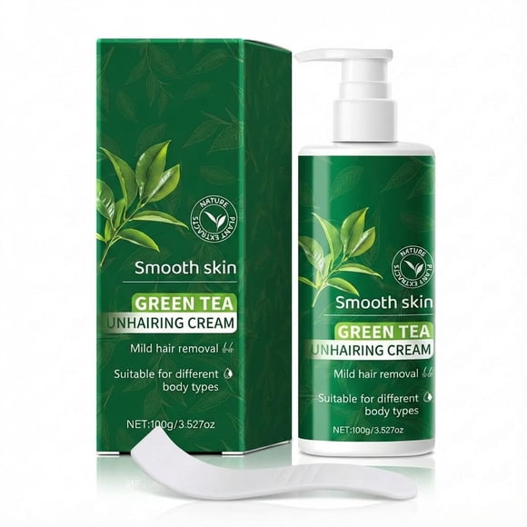 Crema Depilatoria Grospe Té Verde 100 g 3.527 oz Dispensador