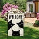 thumbnail image 4 of 1pc, Double-Sided Black Cat House Flag - Welcome Halloween Yard Decoration for Farmhouse Home Outdoor Garden - Burlap Holiday Decoration with Farmhouse Charm, 4 of 4