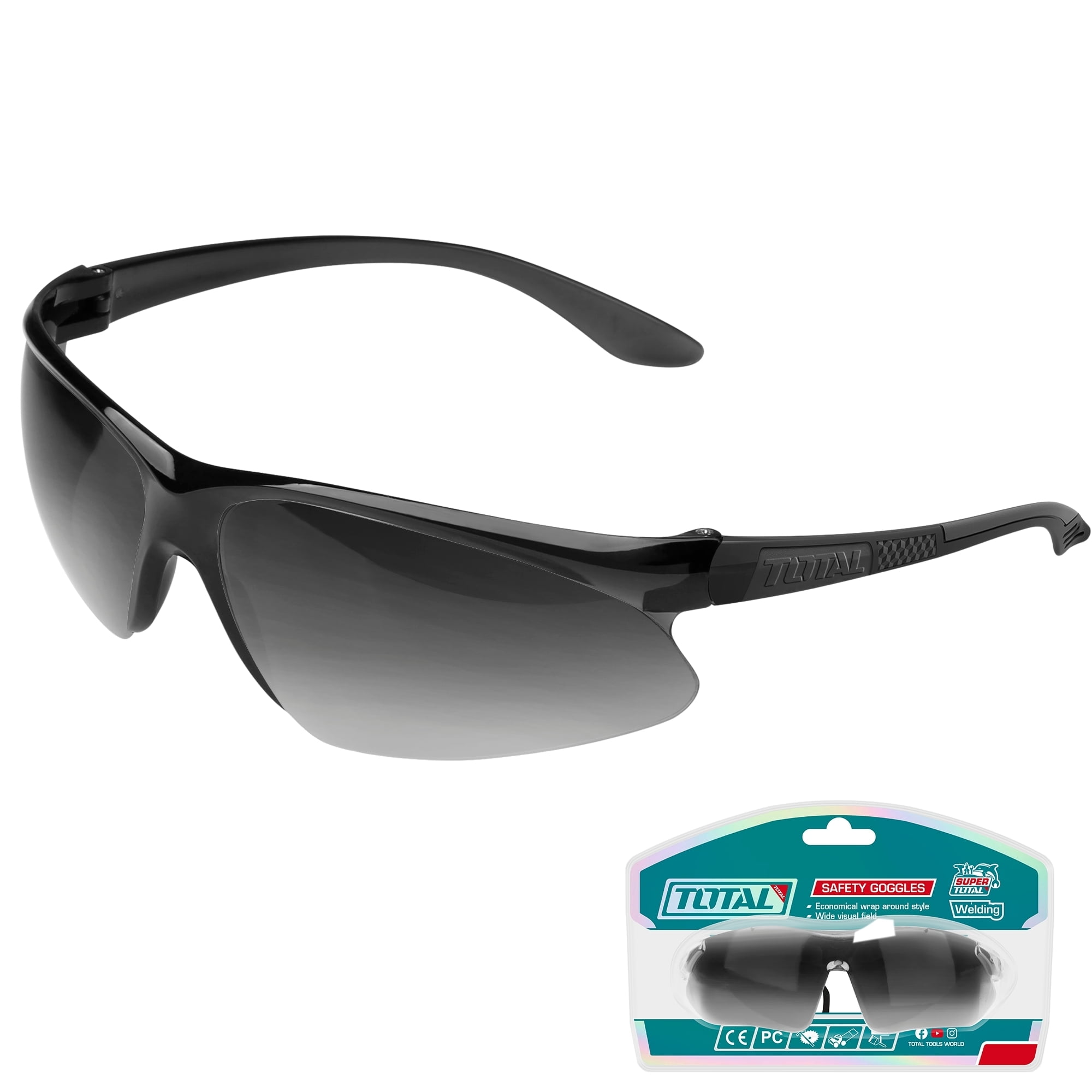 Lente De Seguridad Oscura Total