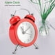 thumbnail image 2 of Mini reloj despertador digital portátil de 3 pulgadas, de metal, con batería, ideal para estudiantes, color rojo, 2 of 8