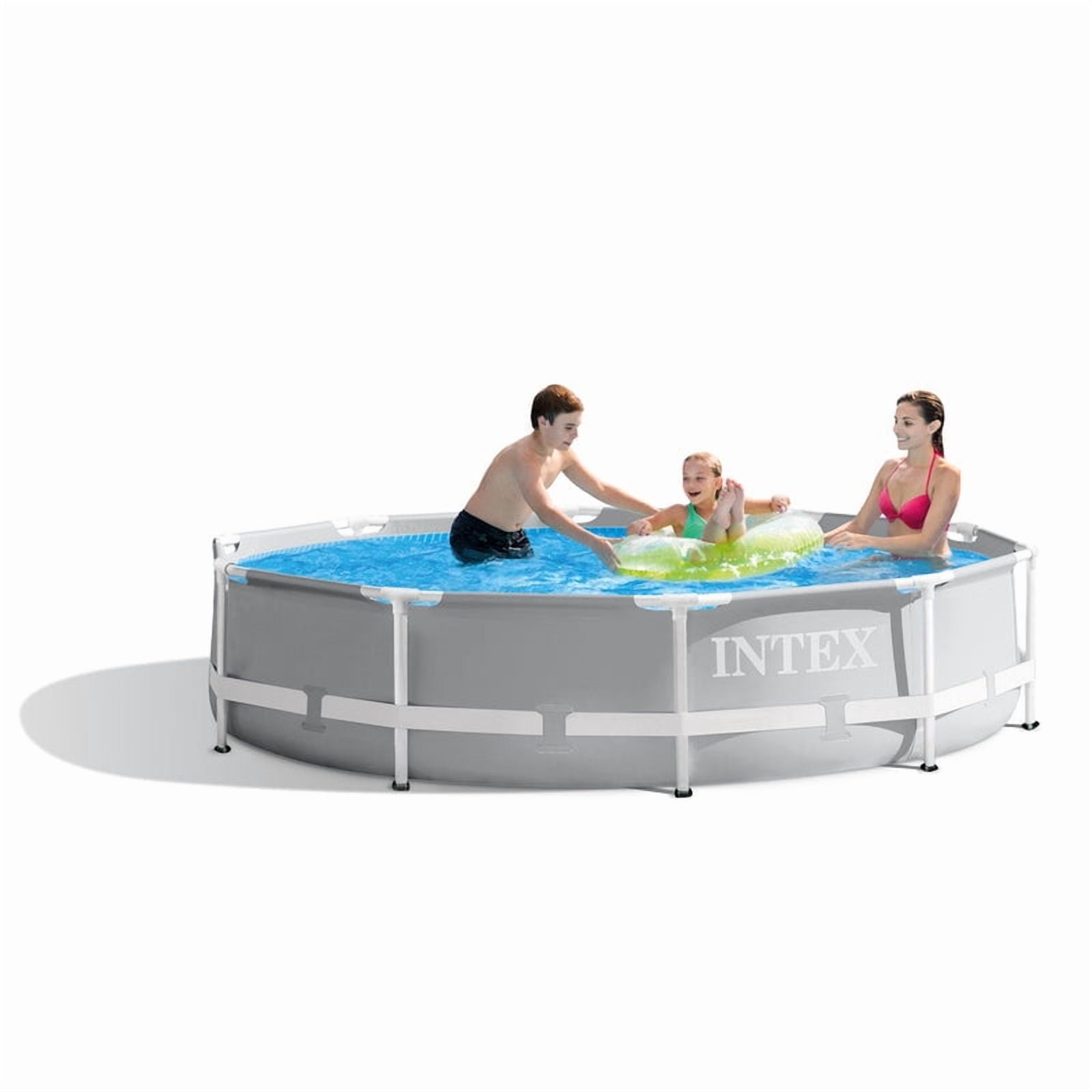 Piscina Estructural Redonda Intex Prism Frame 305 X 76 Cm, 4.485l, Con Bomba