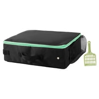 Magideal - Caja De Arena Para Mascotas Impermeable, Caja De Arena Para Gatos, Colección De Arena Para Viajes, Práctico Transportador De Arena Para Gatos, Caja De Negro