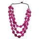 thumbnail image 4 of Collar Bohemio Collar Babero Collar De Cuentas De Madera Para Mujer Dama Boda Rosa Rojo, 4 of 5