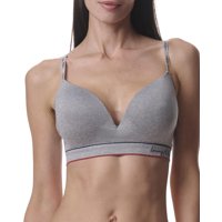 Bralette Tommy Hilfiger Sin Costuras, Ligeramente Forrado, Gris Jaspeado