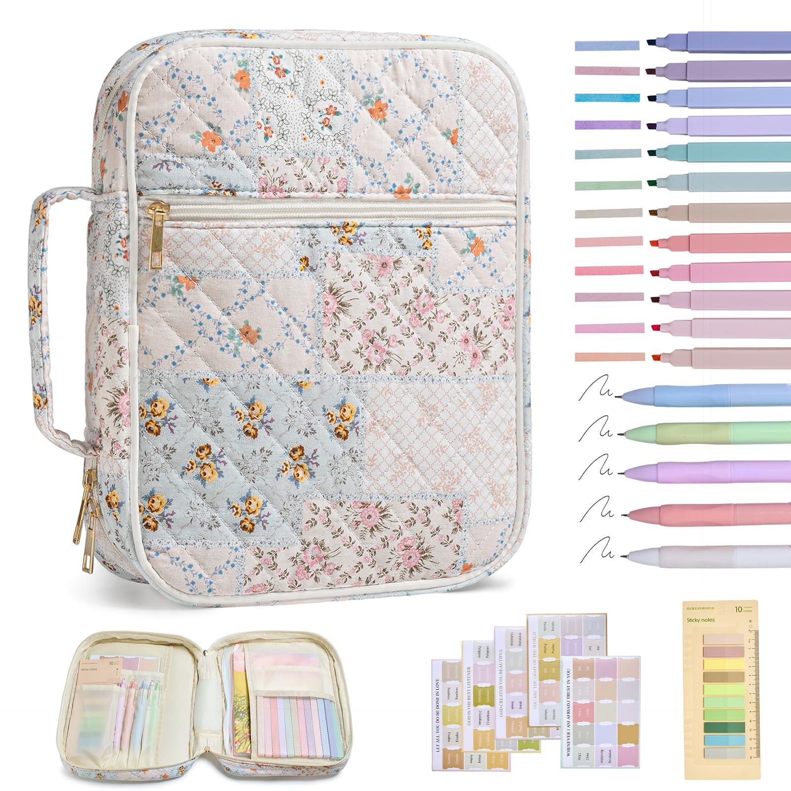 Funda Para Biblia Ykfly Para Mujer, Grande, Con Asa Duradera