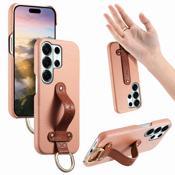 Funda FOXDOCK para Samsung Galaxy S26 Ultra con soporte ajustable, anillo de anclaje y protección avanzada-rosa
