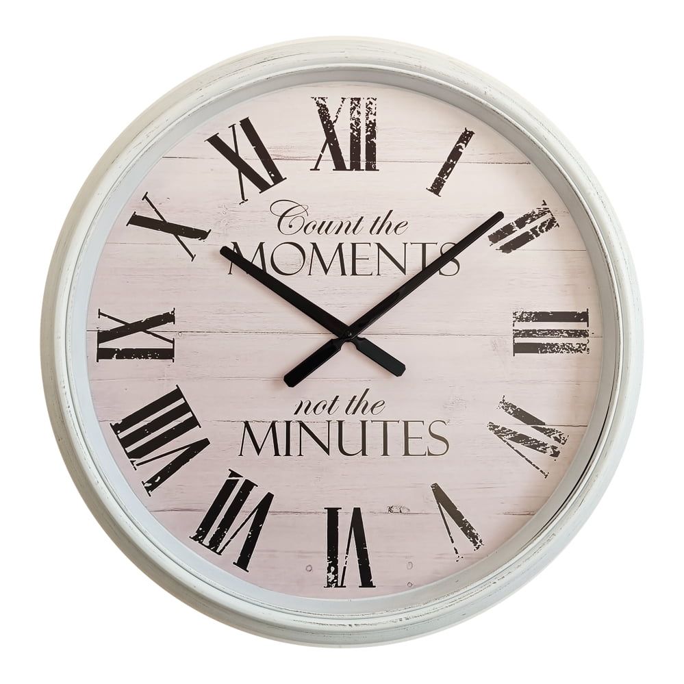 Sorento - Reloj Mural Blanco Tipo Madera