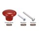thumbnail image 3 of Uxcell 5pcs Pomos de Cerámica para Cajones Forma de Champiñón Tiradores de Puerta Rojos 38x28mm, 3 of 6