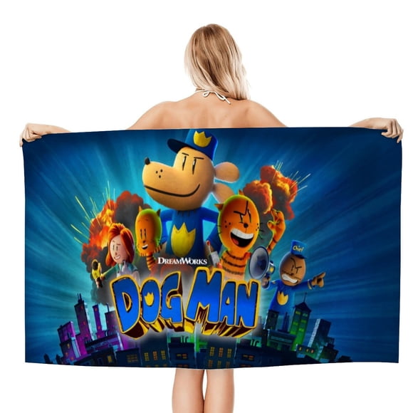 Hombre Perro Toalla de playa de secado rápido con diseño temático, regalo para mujeres y niñas, ideal para cumpleaños, fans, amantes de la música, uso en la playa o al aire libre, 78 × 160 cm