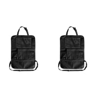 Xusx111 - [2 Paquete] Organizador Del Asiento Trasero Del Coche, Protector Del Asiento Trasero Con Soporte De Tableta Transparente, Compartimentos De Almacenamiento, Soporte De Pantalla Táctil Transp