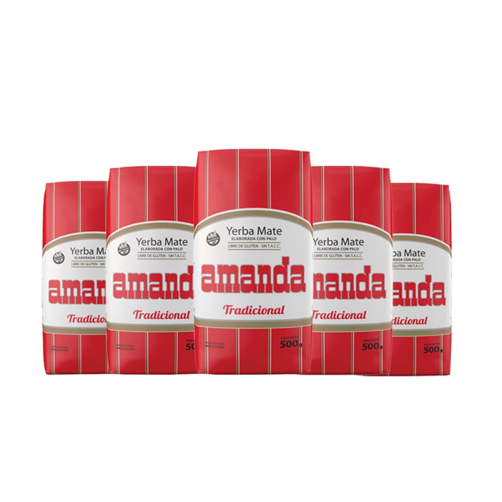 Amanda - Pack 5 Yerba Mate Tradicional 500gr