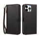 thumbnail image 1 of Funda Tipo Billetera para iphone16 Promax con Soporte y Bolsillo con Cierre Negro, 1 of 1