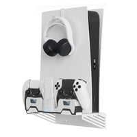 Soporte De Pared Aaronmei Para Consola Ps5 Slim Edition Con Base De Carga Blanco