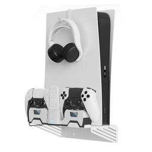 Soporte De Pared Aaronmei Para Consola Ps5 Slim Edition Con Base De Carga Blanco