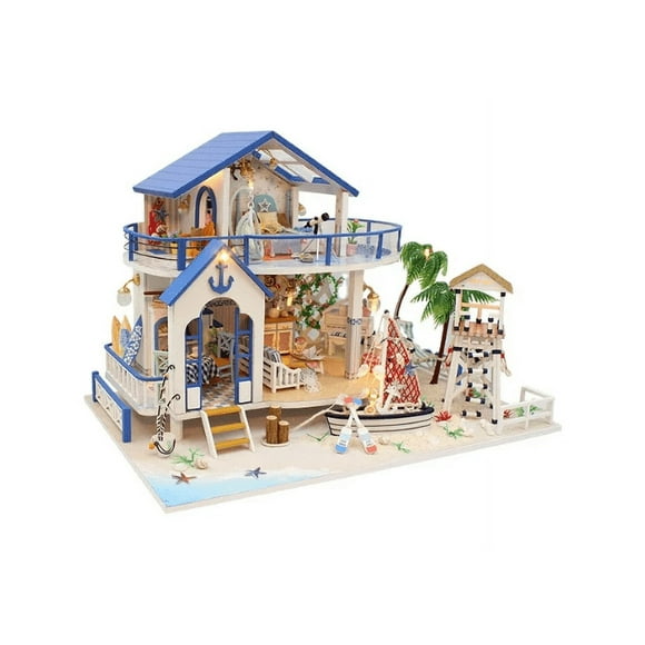 Casa Miniatura DIY “La Leyenda del Mar Azul” – Diorama de Fantasía Marina con Luces LED - 13844