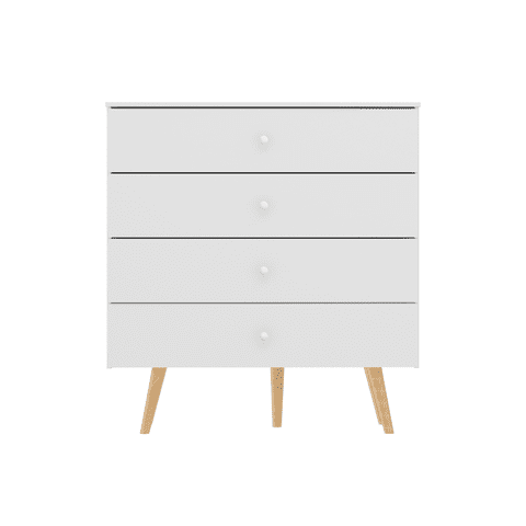 Exit - Cómoda 4 Cajones Patas