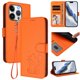thumbnail image 2 of Funda Billetera con Relieve de Gato para iPhone 15 Pro, Naranja, 2 of 6