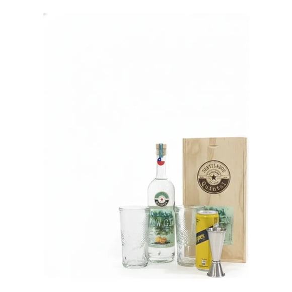 Quintal - Set Low Gin 700ml + Accesorios - Edición Madera Enebro