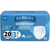 Medline - Ropa Interior Para Incontinencia Para Adultos Fitright Heavy Absorb 3Xl