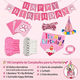 thumbnail image 3 of Kit De Decoración Rosa Cumpleaños Perro Bandana Gorro Globos, 3 of 5