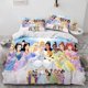 thumbnail image 1 of Princess Cartoon Girl Duvet Cover Set 100% Microfiber Bedding Sets 3 Pieces Ultra Soft Skin-Friendly Comforter Cover Set, 1 of 5