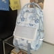 thumbnail image 1 of Cartoon Bunny Print Backpack, Kawaii Preppy Students Schoolbag, Casual Nylon Travel Laptop Shoulder Rucksack, 1 of 5