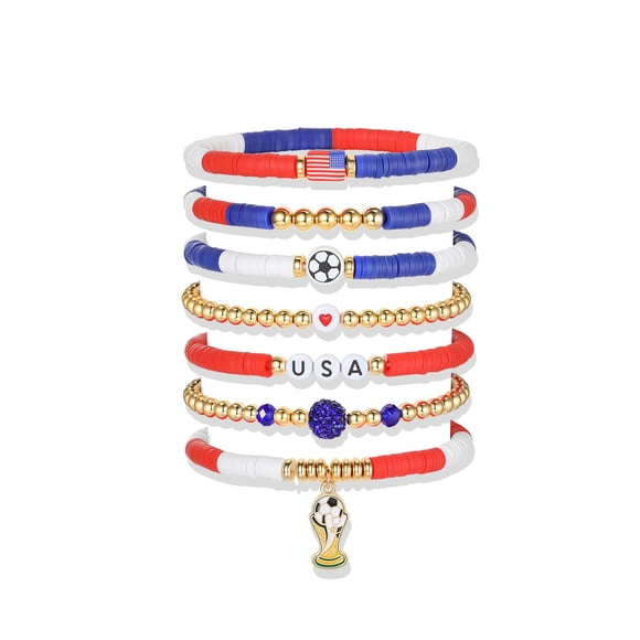 Set de pulseras Poasrelax 2026 para la Copa Mundial de Fútbol de EE. UU.