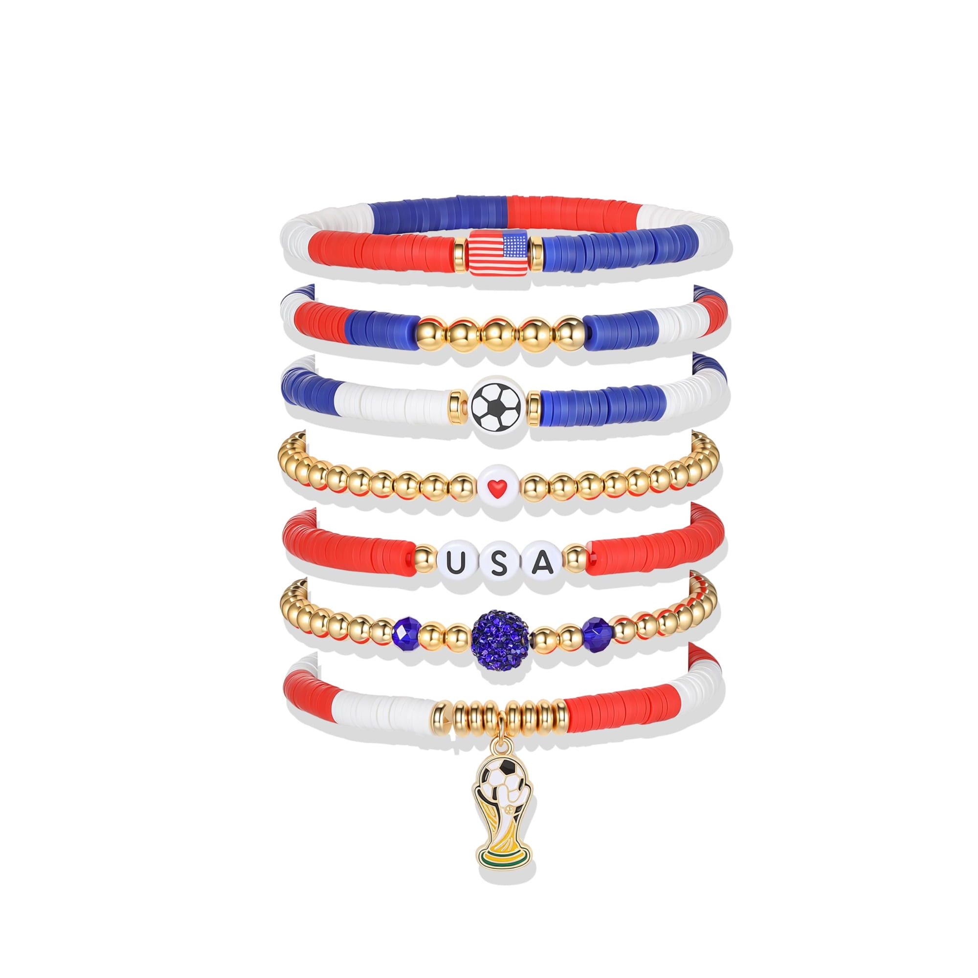 Set De Pulseras Poasrelax 2026 Para La Copa Mundial De Fútbol De Ee. Uu.