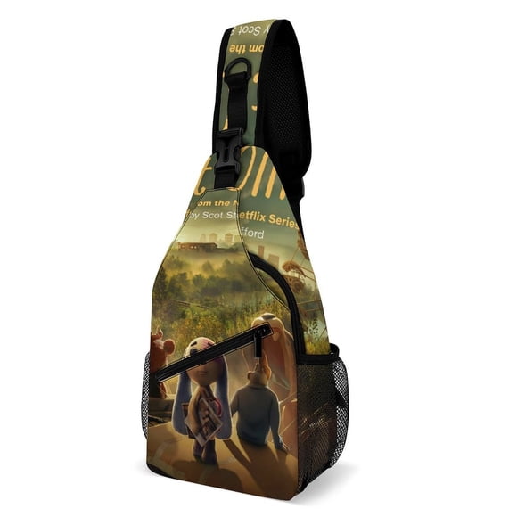 Perdido con Ollie Riñonera Bandolera con Estampado Integral para Hombres y Mujeres, Bolso Cruzado Gráfico de Tendencia, Mochila de Hombro Streetwear para Ciclismo y Deportes, Riñonera Versátil Casual