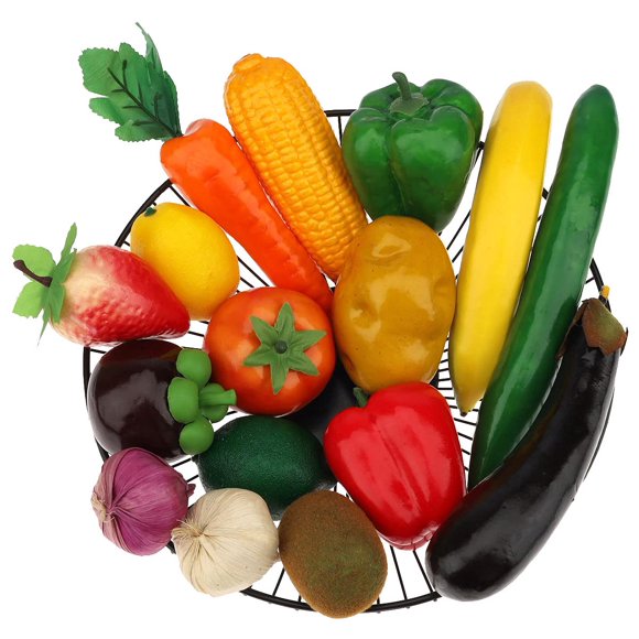 Vegetales y Frutas Artificiales Meiwlong 16 Piezas Realistas