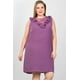 thumbnail image 1 of Vestido Midi Recto con Inserción de Encaje de Talla Grande, 1 of 5