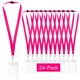 thumbnail image 1 of Lanyards WEZEBEL Paquete de 24 en Rosa Fucsia, Desprendibles e Impermeables, 1 of 6