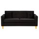 thumbnail image 1 of Sofa New Retro 3 Cuerpos Felpa 04 Negro, 1 of 5