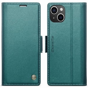 Caseme Tipo Cartera Iphone 14 Plus Con Cierre Magnético, Rfid, Tarjetero, Soporte, Carga Inalámbrica