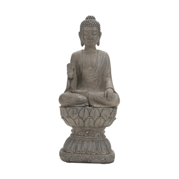 Estatua de Buda, escultura de resina, artesanía, obra de arte, adorno de Buda Fengshui, escultura de Buda para escritorio, oficina, decoración de jard Estilo B