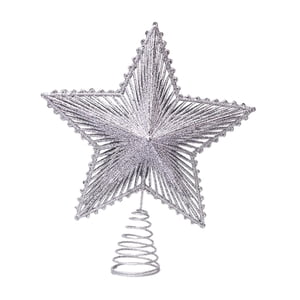 Magideal - Decoración Para La Parte Superior Del De Navidad, Decoración Del De Navidad, Adornos Navideños Para Decoración De Fiestas, Colgante Para Plata