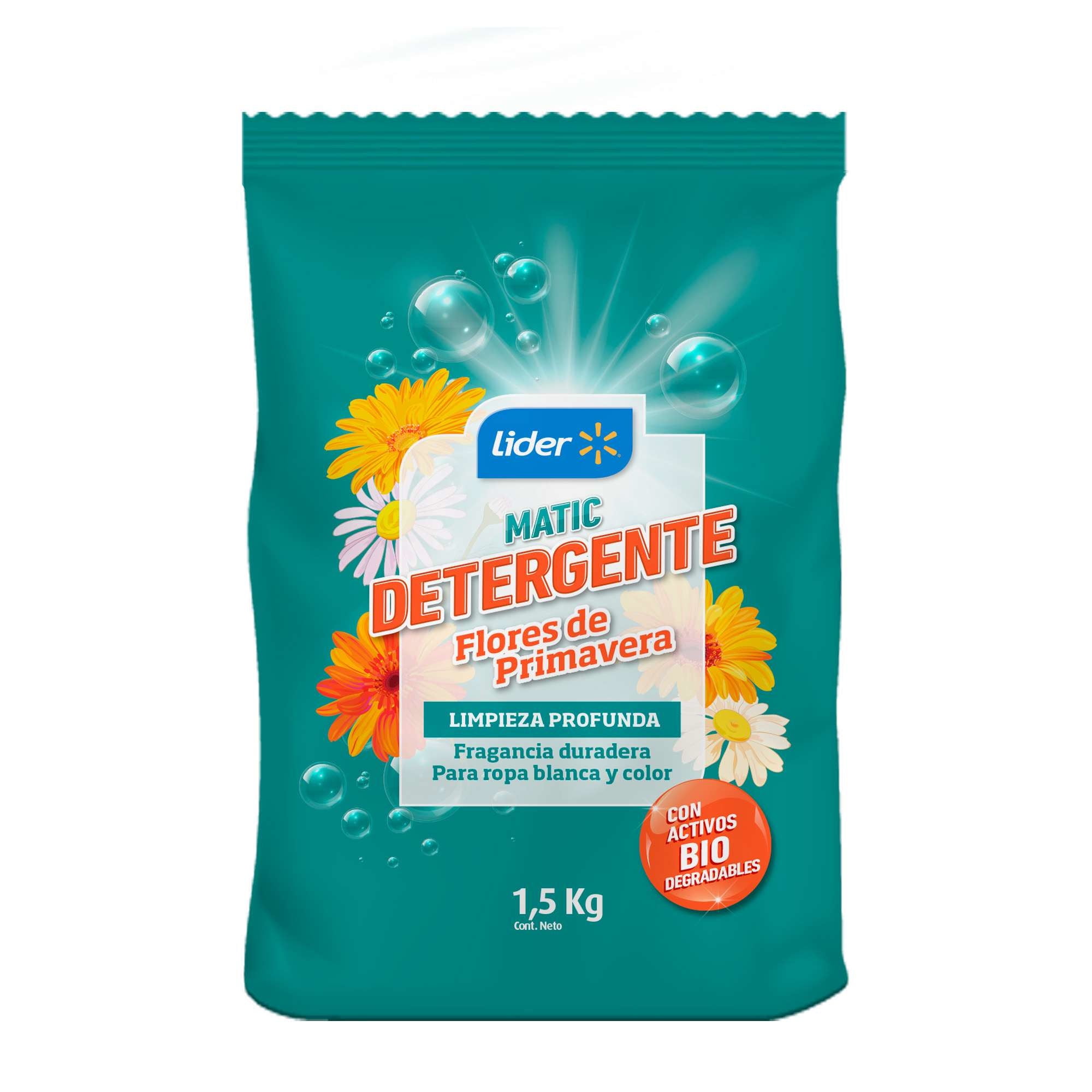 Detergente Polvo Flores De Primavera Bolsa 1,5 kg Lider