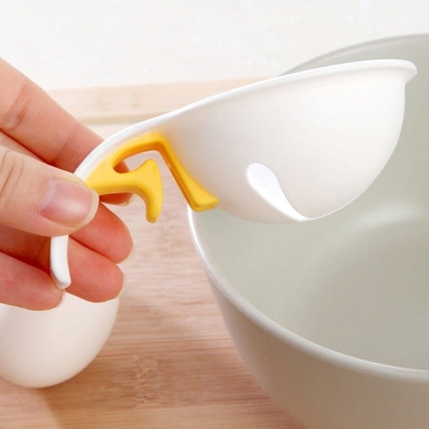 1pc, Egg Yolk Separator Divider Holder, White Plastic Egg White Filter, Household Eggs Tool, Cooking Baking Tool, Kitchen Gadget