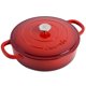 thumbnail image 1 of Olla de barro Braiser Crock-Pot de hierro fundido esmaltado artesanal de 5 litros, color rojo, 1 of 7