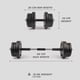thumbnail image 5 of Set de Pesas Mancuernas Phoenix Fitness 2 en 1 Barra para Ejercicio, 5 of 8