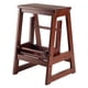 thumbnail image 2 of Taburete Winsome de madera de haya doble en nogal envejecido, 2 of 5