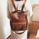 thumbnail image 2 of 2022 Women Vintage Leather Backpacks Vintage Female Shoulder Bags Sac a Dos Casual Travel Ladies Bagpack Mochilas School Bags, 2 of 3