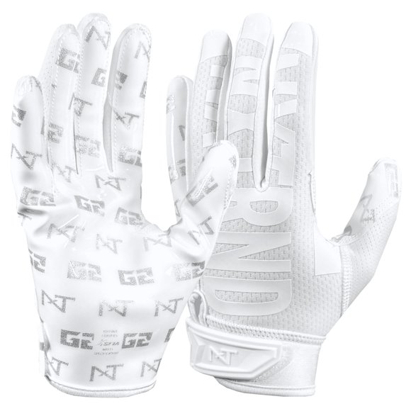 Guantes de fútbol americano NXT NXTRND G2 Pro blanco talla XL