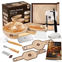 Kit De Inicio De Masa Madre Abioto Con 10 Bannetones Redondos Y 11 Ovalados