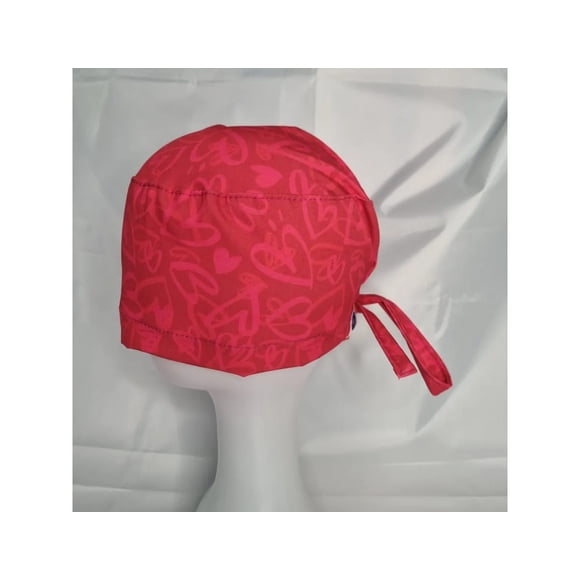 Gorro Clínico Antifluido Rojo Corazones