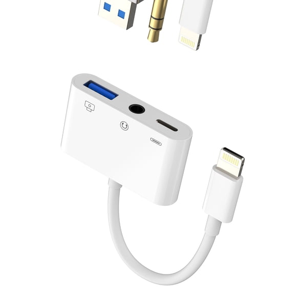 Adaptador USB 3 en 1 Lightning con lector de tarjetas zoyuzan