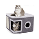 thumbnail image 1 of Casa Iglu Para Gatos Cama Michis Plegable Con Cojin Pompon, 1 of 6